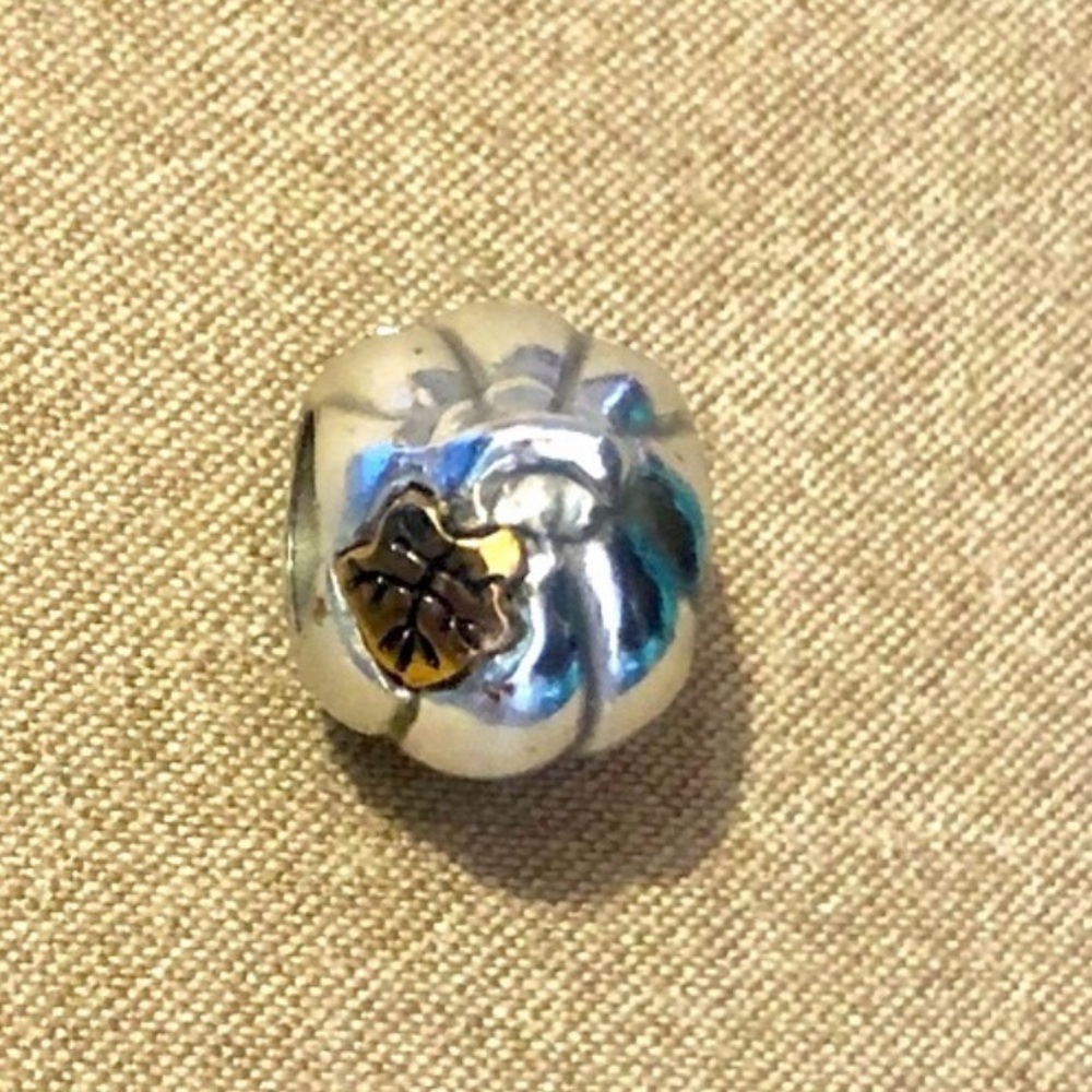 ๐ Brighton Trick or Treat bead Silver jack-oโ-lantern pumpkin for Halloween - Picture 5 of 9